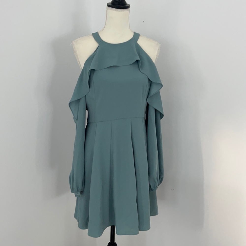 Bcbg off the shoulder dress w/sleeves